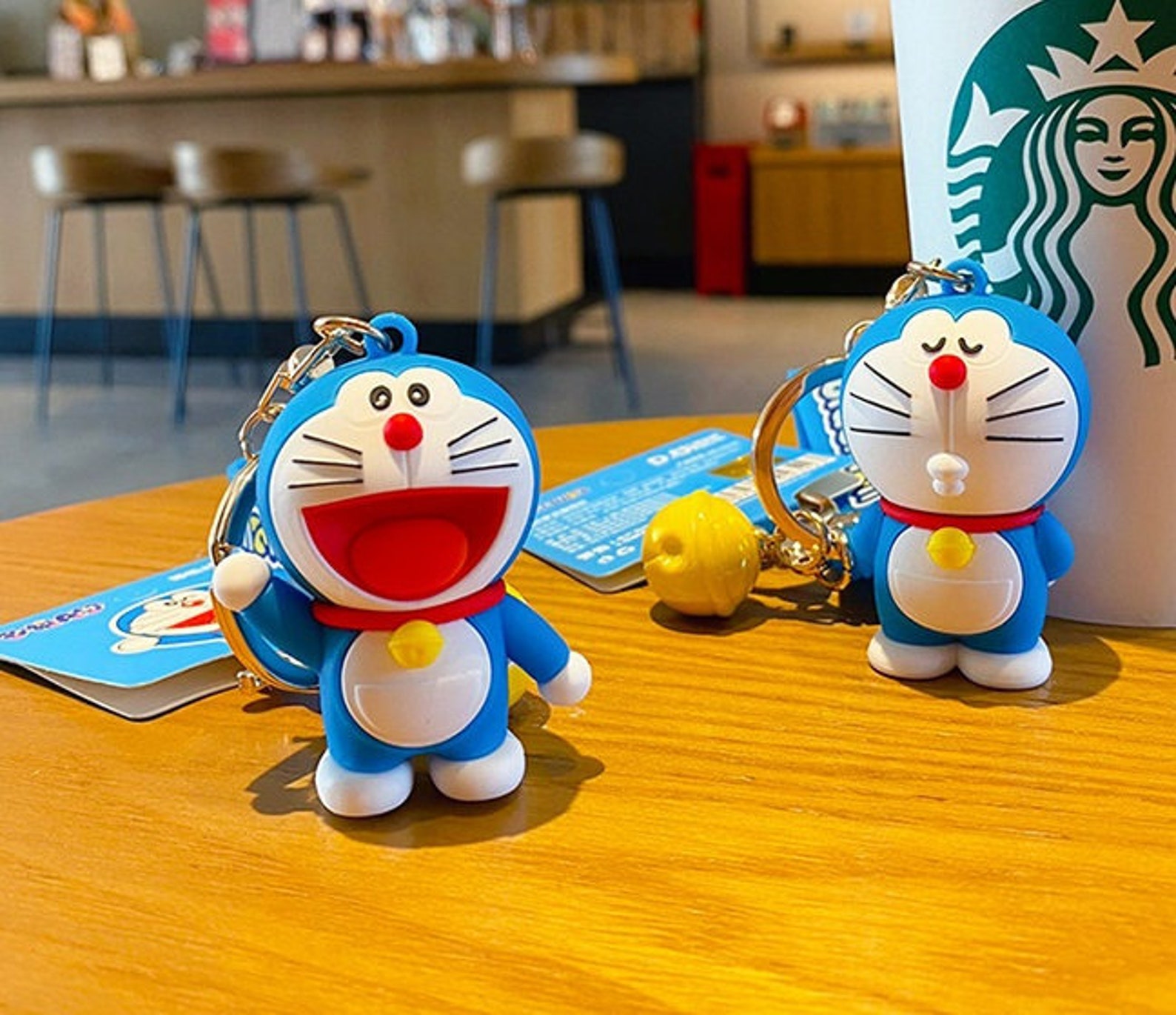 Doraemon Keychain Doraemon Key FOB Doraemon Key Ring Etsy