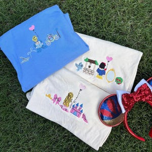 Embroidered Princess Shirt: Minimalist Fairytale Tee