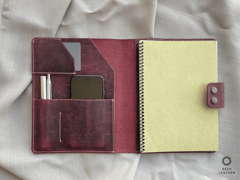 Monogram Leather Padfolio Personalized Gifts Leather Etsy