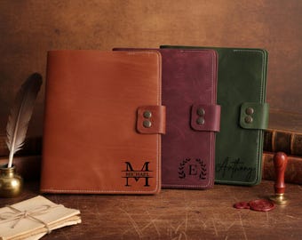 Personalized Padfolio for Mens, Portfolio with Company Logo, Gift for Him, Leather Document Holder, Office Gifts, Gift for Boss