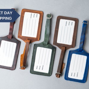 Personalized Leather Luggage Tags, Gift for Him, Travel Tags, Leather ID Tags, Groomsmen, Wedding Favors, Gift for Husband