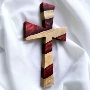 Made To Order Resin and Olive Wood Wall Cross, Wooden Wall Cross, Large wooden Wall Cross, Wall Crucifix, House and Church Gift
