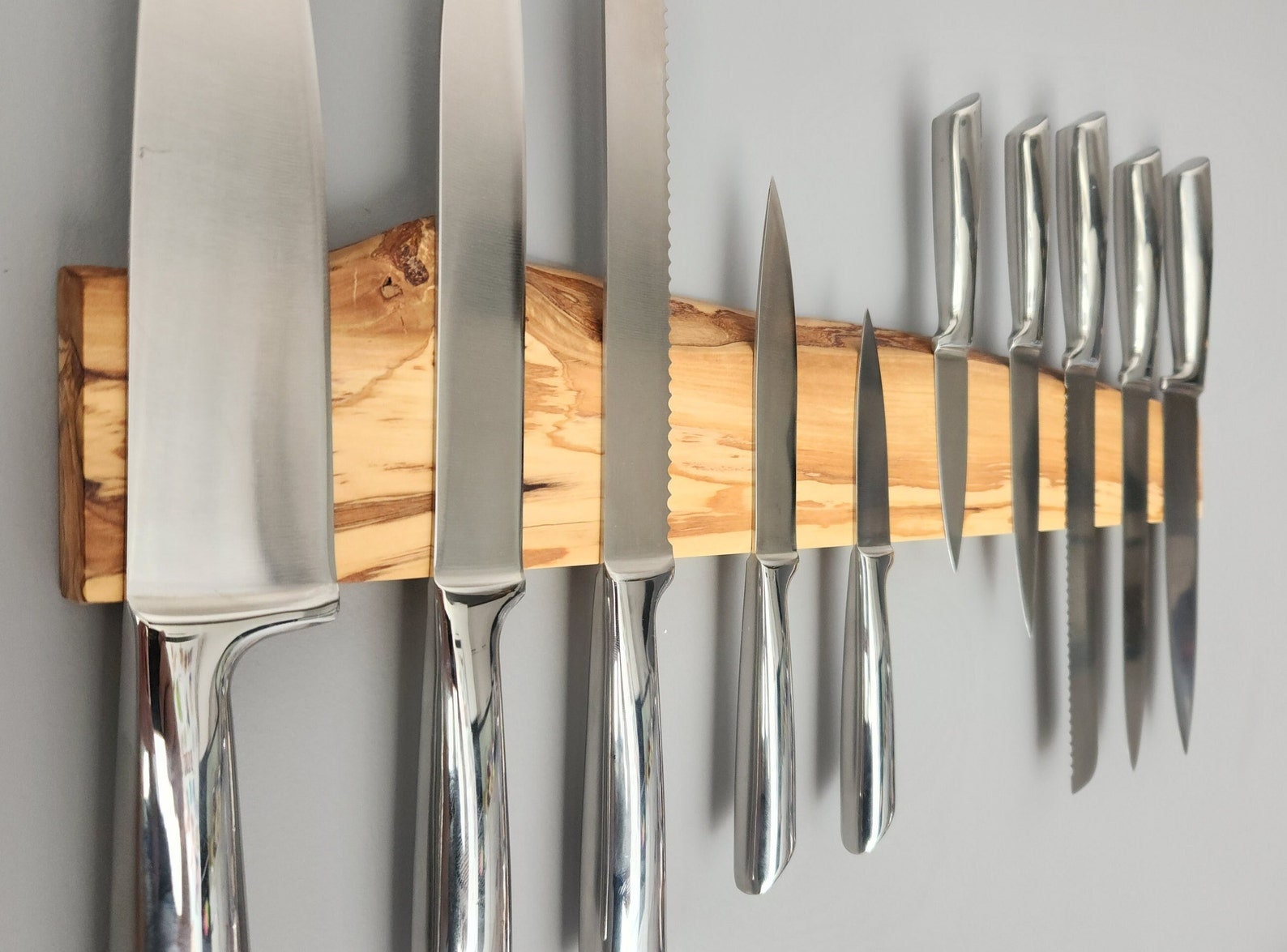 Customizable Olive Wood Knife Holder Olive Wood Etsy