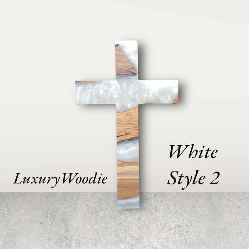 Custom Resin and Olive Wood Wall Cross Wooden Wall Cross Etsy