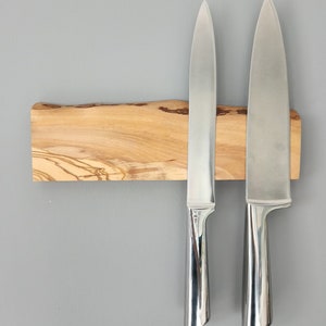 Made to Order Magnetic Knife Holder, Olive Wood Knife Rack,Magnetic Bar for Knives, Knife Rack, Kitchen Utensil Holder image 6
