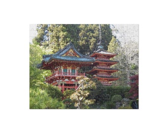 Japanese Tea Garden Pagodas San Francisco Jigsaw Puzzle (252 and 520 pieces)