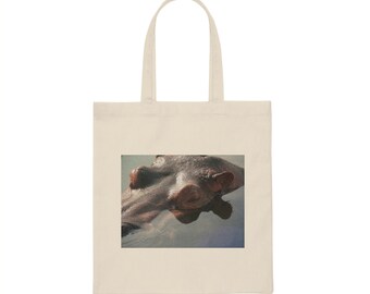 Hippo / Hippopotamus Canvas Tote Bag