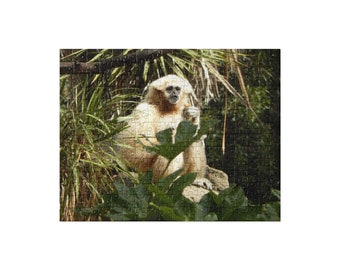 White Handed Gibbon in a Tree Jigsaw Puzzle (252 and 520 pieces)