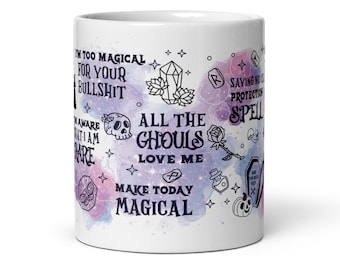 Witchy Mug, Witch Mug Gift, Witchy Gifts, Witchy Stuff, Creepy Cute, Wicca, Wiccan Mug, Witchcraft, Pagan Gifts, Halloween Mugs