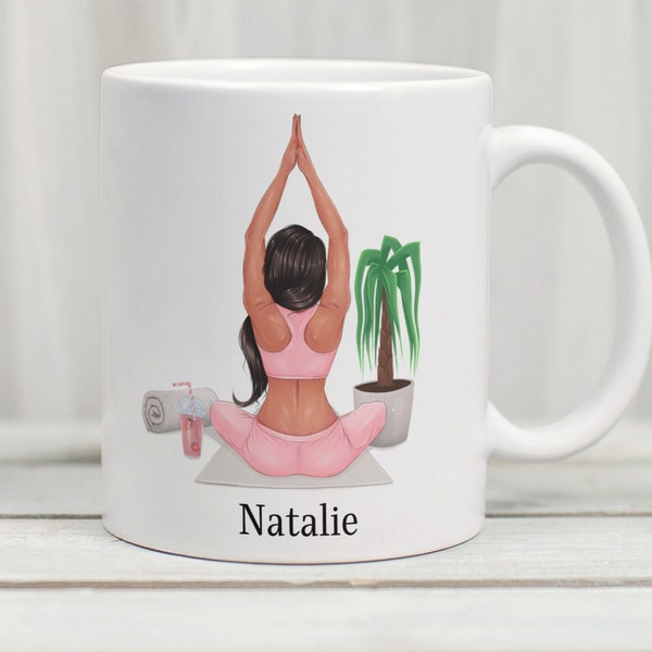 Yoga Mug, Personalised Yoga Mug, Yoga Gifts, Custom Yoga Mug, Yoga Pose Mug, Yoga Lover Gift, Personalised Yoga Gifts