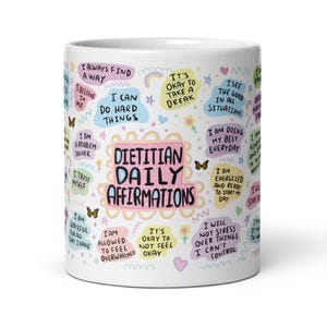 Tägliche Affirmationen für Diätetiker Becher, Diätetiker Becher, Diätetiker Geschenk, Geschenk für Diätetiker, Diätetiker Becher, Diätetiker Tasse, Diätetiker Geschenk