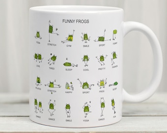 Frosch-Becher, lustiger Frosch-Becher, netter Frosch-Becher, Frosch-Liebhaber-Geschenk, nette Frosch-Geschenke, lustiges Frosch-Geschenk