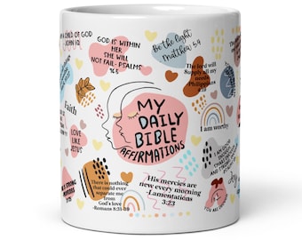 Bible Mug, Bible Verse Mug, Christian Gift, Scripture Coffee Cup