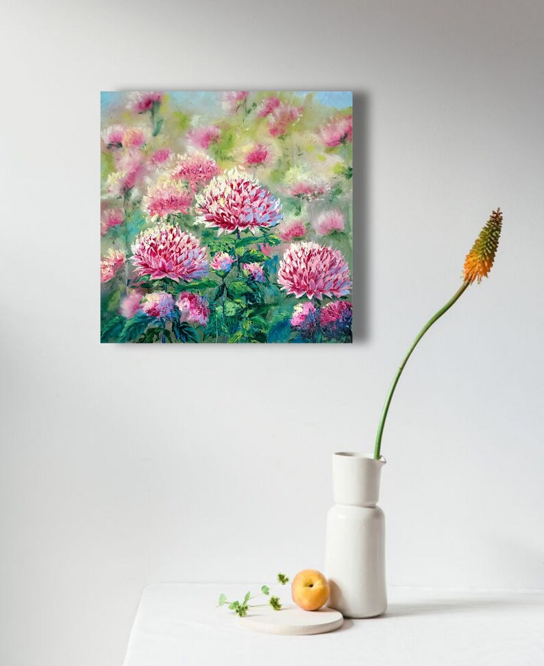 Flower Painting Oil Painting on Canvas Abstract Flowers Etsy