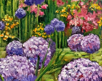 モネの庭のアイリス 1900年 - クロード・モネの手描き油絵複製、花の