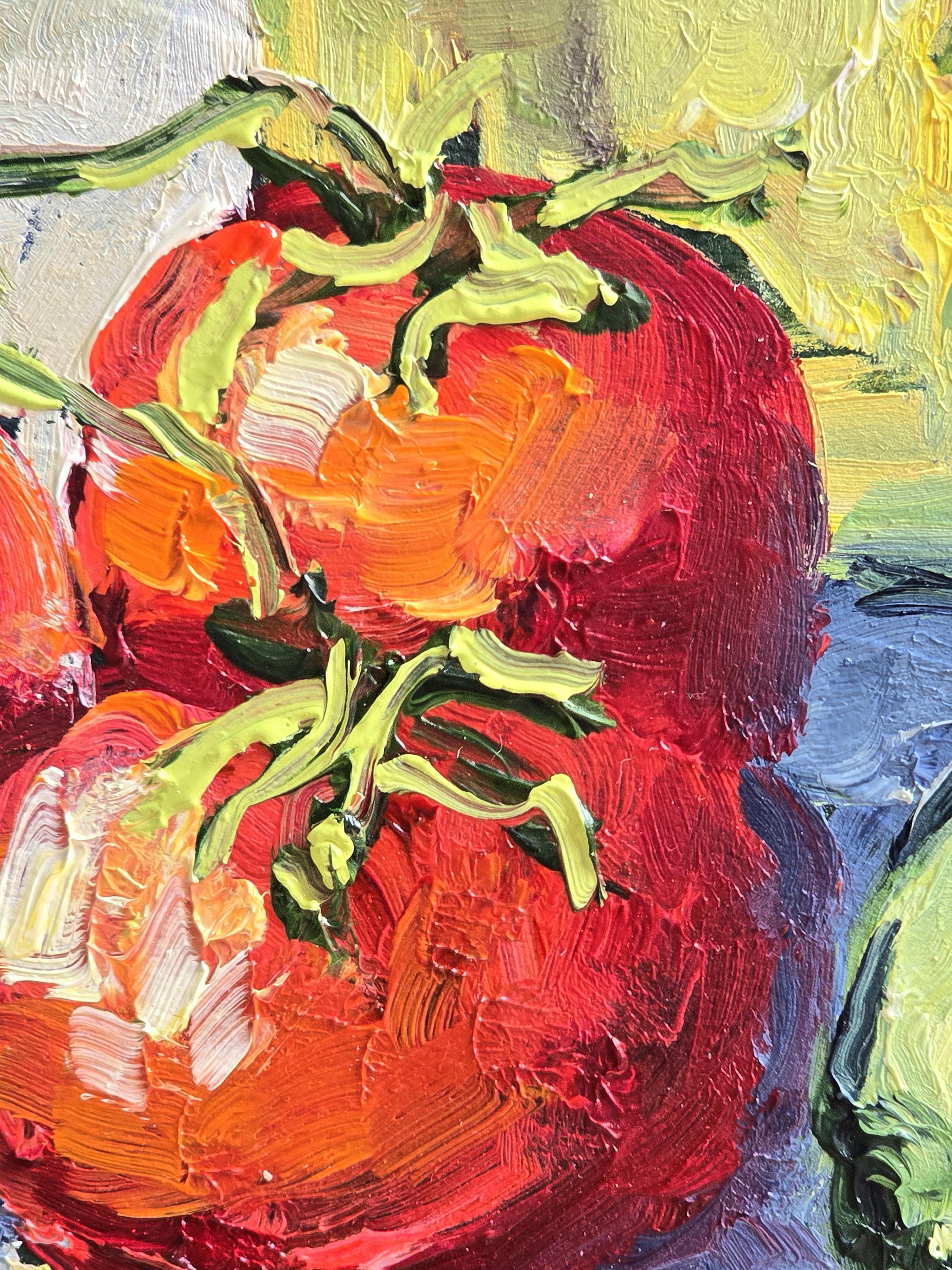 Vegetables Healthy Food Oil Painting on Cardboard 8x8 Inch (20x20
