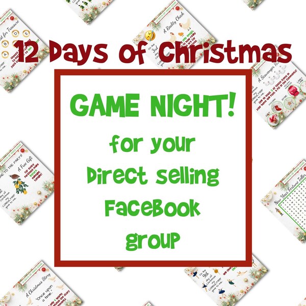 12 Days of Christmas Virtual Party Script for Facebook Direct Sellers Game Night