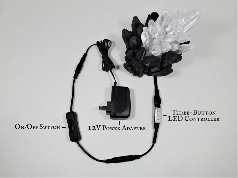 Color-Changing LED Crystal Lamp  12V Power Supply Included  image 8