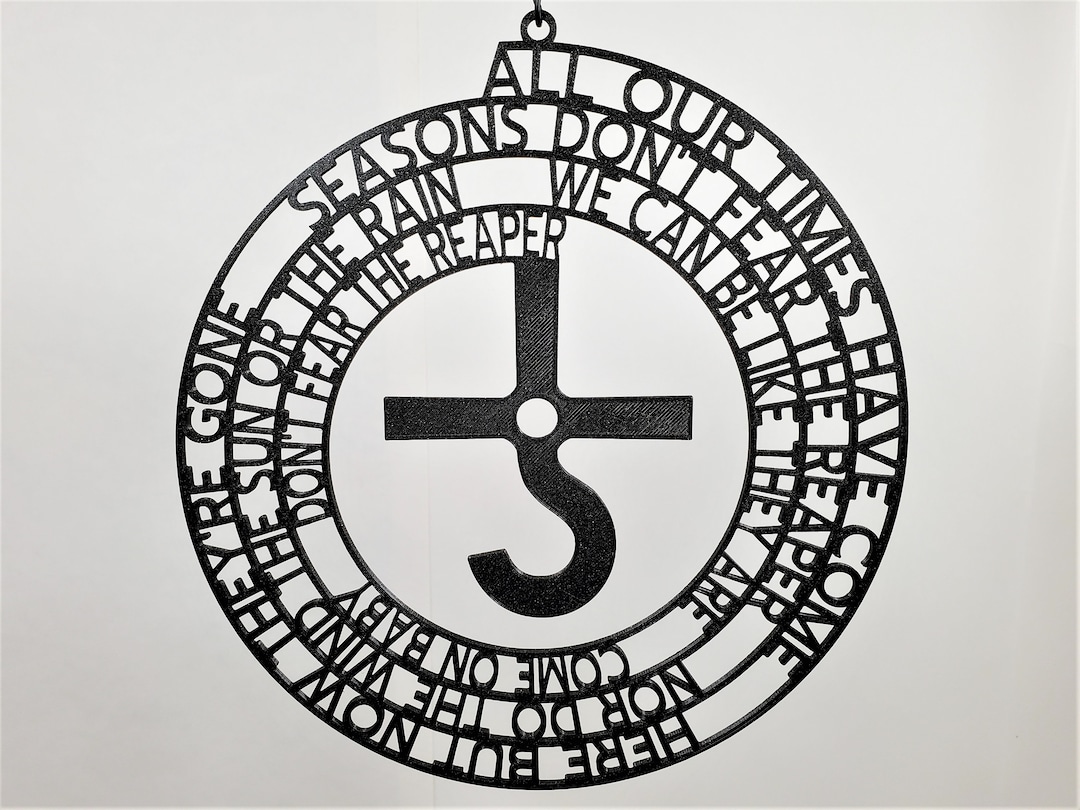 Blue Oyster Cult Don't Fear the Reaper Lyric Spiral and Symbol Wall Art