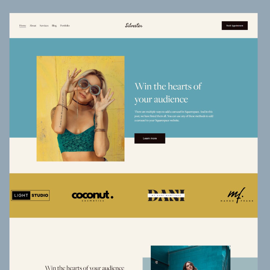 Squarespace Template for Photographers, Artists, Authors, Coaches, and