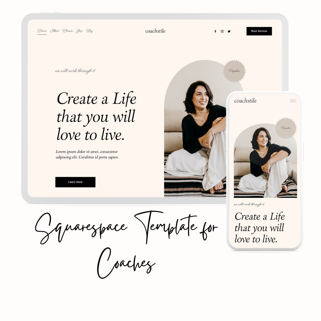 Squarespace Template for Coaches and Consultants Etsy Squarespace Template for Coaches and Consultants Etsy