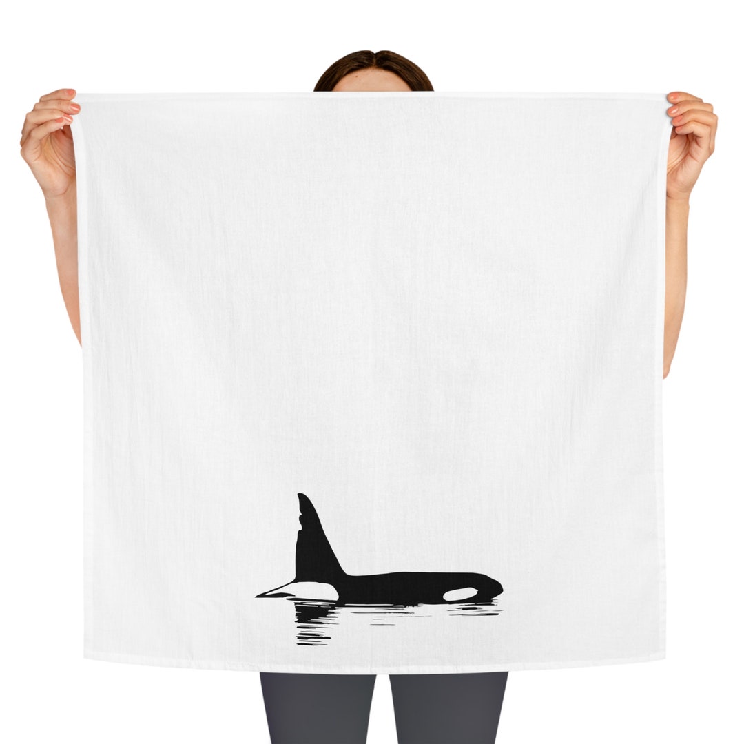 Chainsaw Killer Whale Tea Towel Orca Kitchen Towel Ocean Etsy