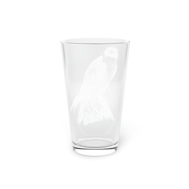 Peregrine Falcon Pint Glass | Hawk | Bird Glass | Nature Mug | Gifts for Craft Beer Lovers | Kitchen Decor | Modern Nature Home Decor image 4