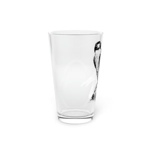 Peregrine Falcon Pint Glass | Hawk | Bird Glass | Nature Mug | Gifts for Craft Beer Lovers | Kitchen Decor | Modern Nature Home Decor image 2