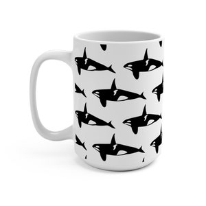 Tasse en céramique d&#39;épaulard | Tasse à café Orque | Tasse baleine | Cadeaux animaux de l&#39;océan pour les amoureux de la nature | Décor côtier | Tasse de dauphin | Tasse en céramique