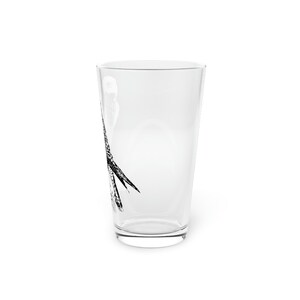 Peregrine Falcon Pint Glass | Hawk | Bird Glass | Nature Mug | Gifts for Craft Beer Lovers | Kitchen Decor | Modern Nature Home Decor image 3