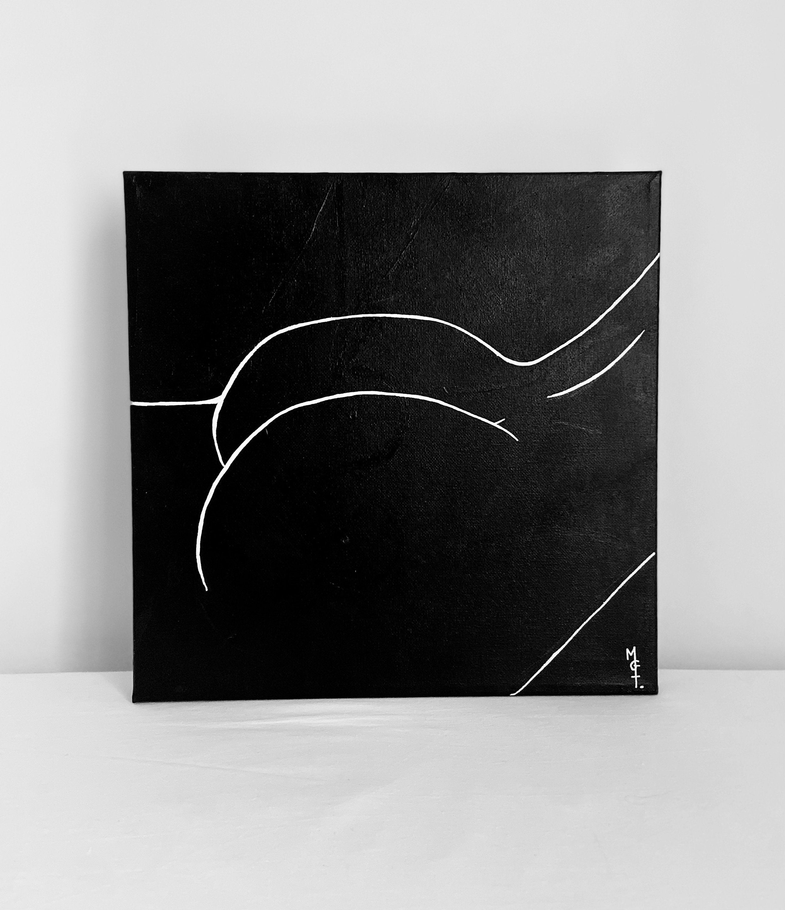 Peinture Jimmye - Toile Noire Line Art