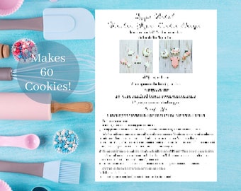 Receta de galletas de azúcar y vainilla en lotes grandes. ¡Rinde 60 galletas de 3 a 4 pulgadas! Receta deliciosa, suave y fácil de seguir.