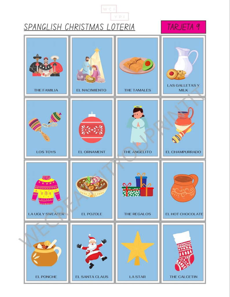 Spanglish Christmas Loteria Christmas - Il 794xN.3489334900 Ok6r 