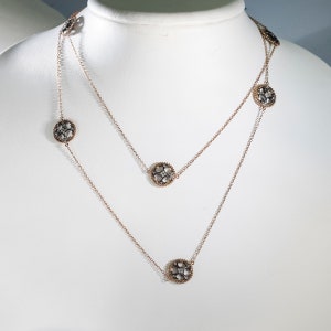 Gold Platted Designer Long Station Sterling Silver Gold Plated Necklace Chain Maltese Cross 38&quot; Gabriel & co Cross Cubic Zirconia Jewelry