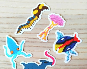 Claytasia Vinyl Stickers Colorful Sticker, Funny Stickers, Meme Sticker, Psychedelic Sticker, Sticker Gift Idea
