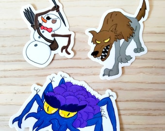 Silent Night Vinyl Stickers, Horror Sticker, Monster Stickers, Sticker Gift Idea