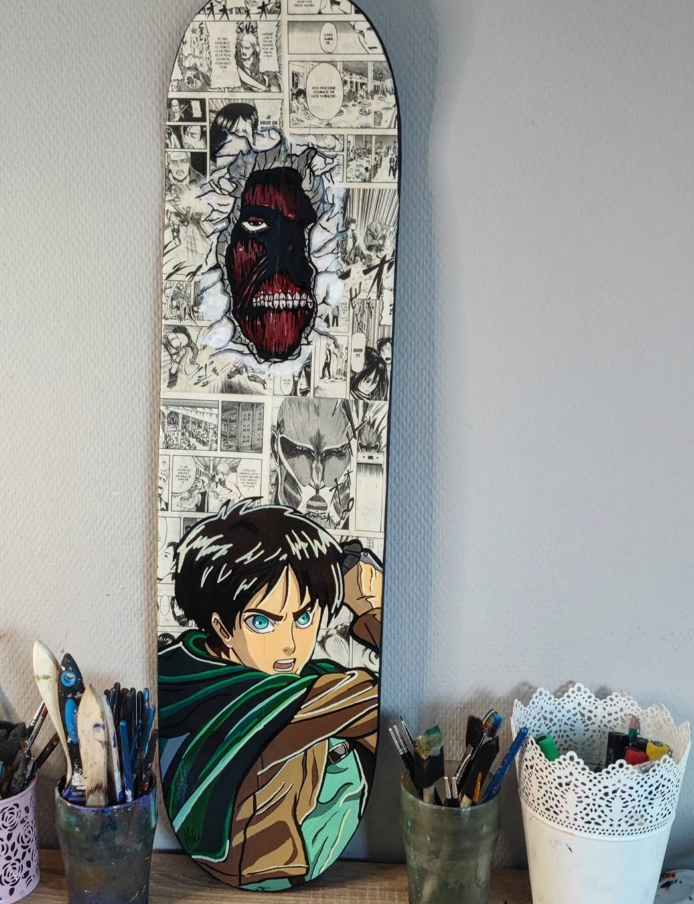 Skateboard Toile Attaque Des Titans