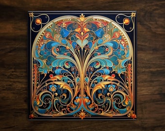 Azulejos cerámicos Art Nouveau: decoración ornamentada estilo años 20