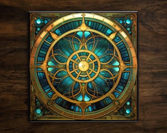 Art Nouveau | Art Deco | Ornate 1920s Style Design (#101), on a Glossy Ceramic Decorative Tile, Free Shipping to USA