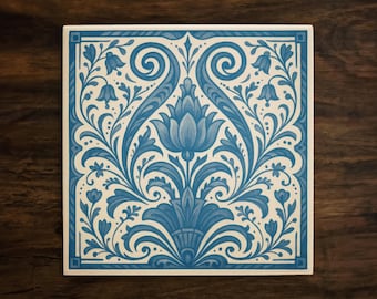 Delft Blue Tile: Dutch Style Glossy Ceramic Tile, California Made