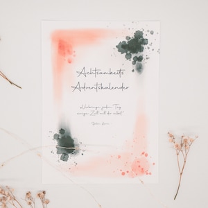 Advent calendar | Mindfulness Advent Calendar | Mindful | Affirmation | Christmas | Advent | Watercolor | gift | Digital download