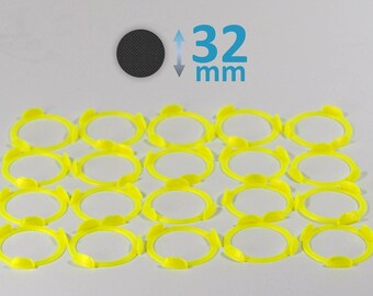 32 mm Neon Yellow Base Squad Marker or Unit Marker suitable for Grimdark Sci-Fi Tabletop