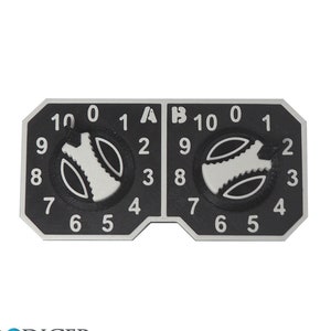 Doppelt-Punktezähler bzw. Points Tracker für Tabletop und Rollenspiele (z.B. für Befehlspunkte) - 2x10 Pro Counter.