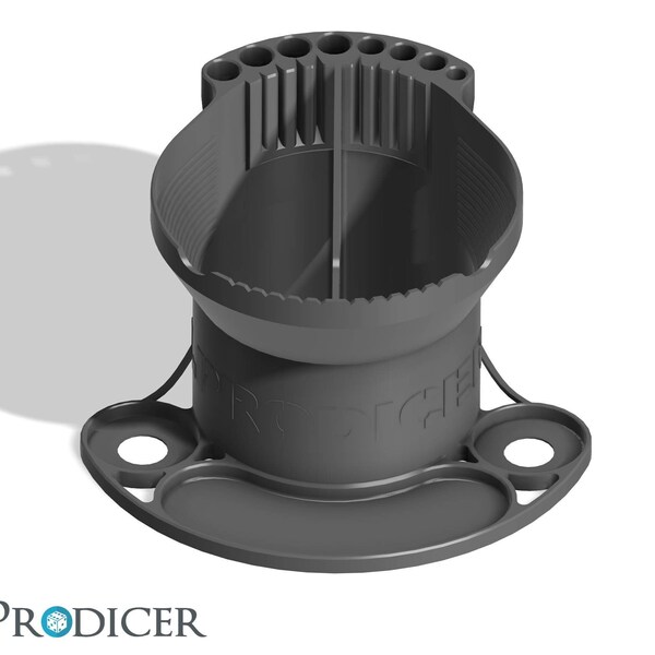 Painting cup + brush holder + paint pot holder - extra stable stand and divided water basin. STL file for 3D printing - Digital download!