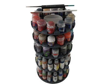 Paint Pro Tower - Modularer, drehbarer Farbtopfhalter für Miniaturenmaler