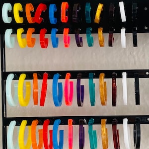 Colorful Resin Hoop Earrings| Non-Metal Hypoallergenic Options Available| Bundle Set Available