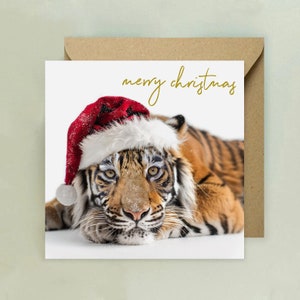 Tiger Weihnachtskarte