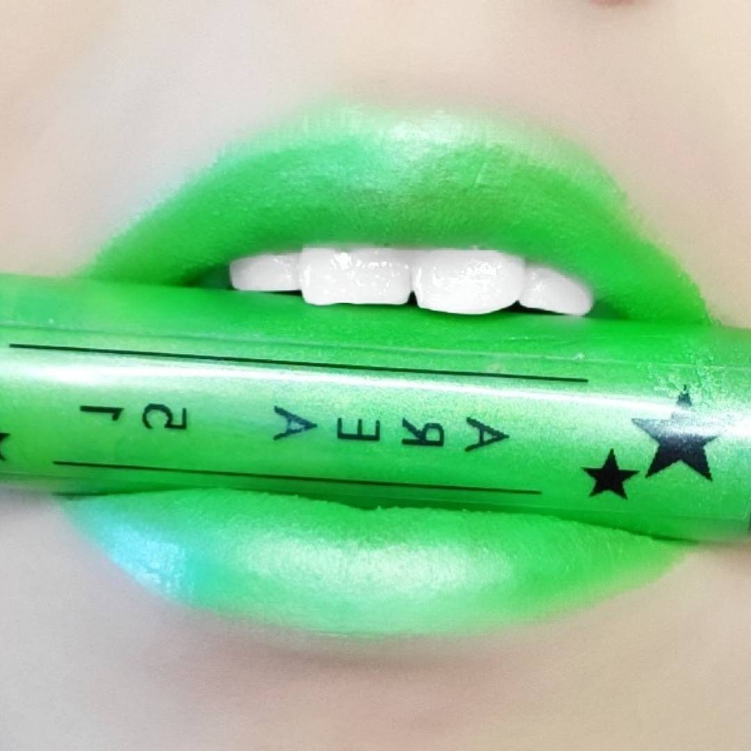 Metallic Finish Liquid Lipstick Area 51 Lime Green Long Wear - Etsy