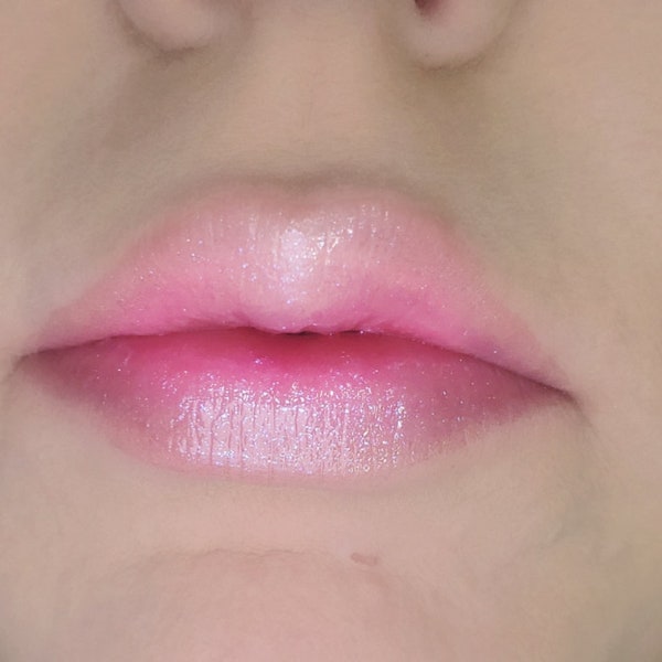 Strawberry Moon hydrating lipgloss, vegan, cruelty free, gluten free, long wearing pink lip gloss