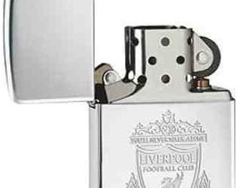 Zippo Liverpool football club petrol lighter with personalisation option